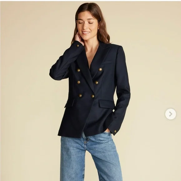 Women's Black Double-Breasted Blazer - Picture 2 of 5